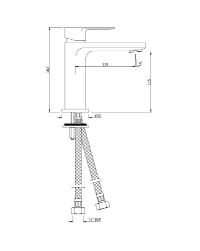 Смеситель для раковины без донного клапана Jaquar Ornamix Prime ORP-CHR-10011BPM