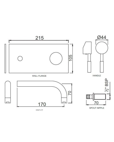 Смеситель для раковины без донного клапана Jaquar Solo SOL-CHR-6233K