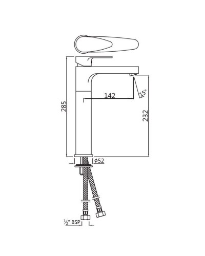 Смеситель для раковины без донного клапана Jaquar Vignette Prime VGP-WHM-81005NB