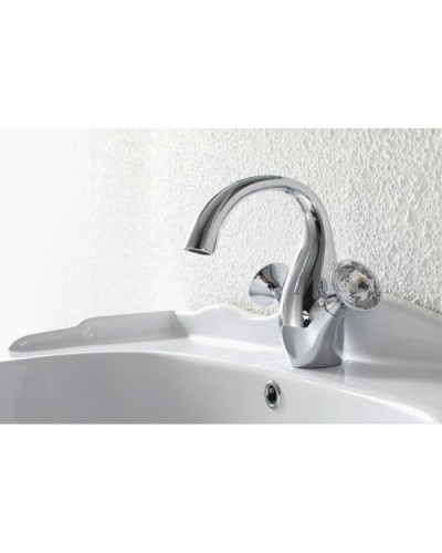 Смеситель для раковины с донным клапаном Bravat Swan F14287C-ENG