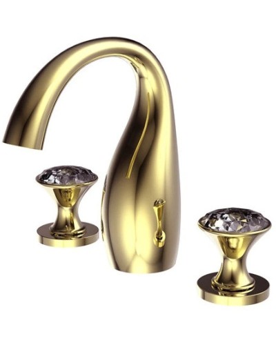 Смеситель для раковины с донным клапаном Bravat Swan F24287G-ENG