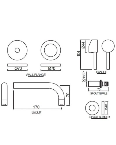 Смеситель для раковины без донного клапана Jaquar Florentine FLR-CHR-5231K