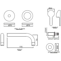 Смеситель для раковины без донного клапана Jaquar Fusion FUS-CHR-29231K