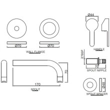 Смеситель для раковины без донного клапана Jaquar Fusion FUS-CHR-29231K