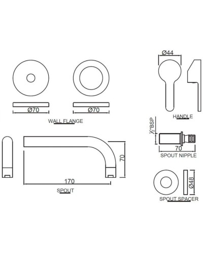 Смеситель для раковины без донного клапана Jaquar Fusion FUS-CHR-29231K