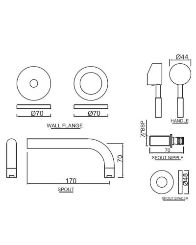 Смеситель для раковины без донного клапана Jaquar Solo SOL-CHR-6231K