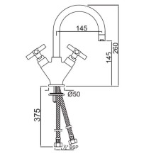 Смеситель для раковины без донного клапана Jaquar Solo SOL-CHR-6167B