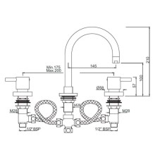 Смеситель для раковины без донного клапана Jaquar Florentine FLR-CHR-5189N