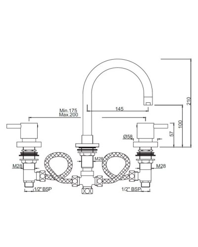 Смеситель для раковины без донного клапана Jaquar Florentine FLR-CHR-5189N