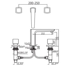 Смеситель для раковины без донного клапана Jaquar Kubix Prime KUP-CHR-35189PM