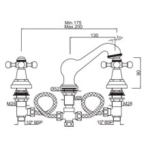 Смеситель для раковины без донного клапана Jaquar Queen’s QQT-CHR-7189