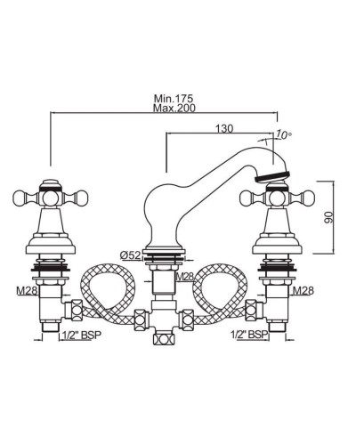 Смеситель для раковины без донного клапана Jaquar Queen’s QQT-CHR-7189