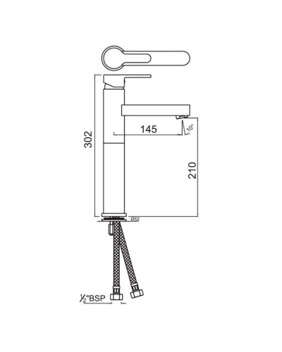 Смеситель для раковины без донного клапана Jaquar Fusion FUS-CHR-29005NB