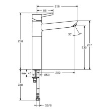 Смеситель для раковины без донного клапана Hansa Vantis Style 52472207