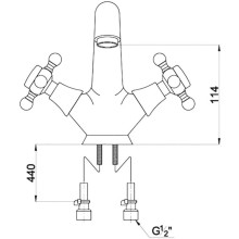 Смеситель для раковины Timo Nelson 1911/02F