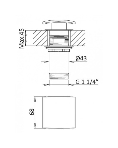 Смеситель для раковины Cezares Porta PORTA-LC-SR Sunrise