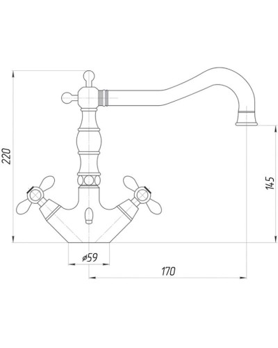 Смеситель для раковины Migliore Princeton Plus ML.PRP-8034.DO