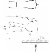 Смеситель для раковины без донного клапана BelBagno Gamma GAM-LVM-IN