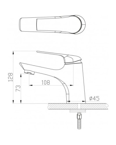 Смеситель для раковины без донного клапана BelBagno Gamma GAM-LVM-IN
