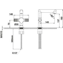 Смеситель для раковины без донного клапана BelBagno Impulso IMP-LVM-CRM