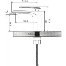 Смеситель для раковины без донного клапана BelBagno Gello GEL-LVM-CRM