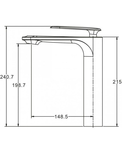 Смеситель для раковины без донного клапана BelBagno Gello GEL-LMC-CRM