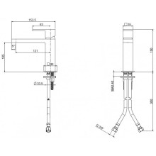 Смеситель для раковины CEZARES UNIKA-LSM1-01-W0 без донного клапана
