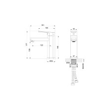 Смеситель для раковины WONZON & WOGHAND, Брашированное золото (WW-88139010-BG)