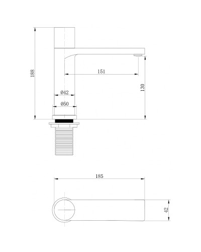 Смеситель для раковины Abber Rund AF8710 Хром