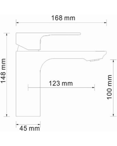 Смеситель для раковины WasserKRAFT Dinkel 5803 Хром
