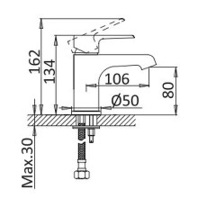 Смеситель для раковины Cezares Nautic NAUTIC-LS1-BIO Белый матовый