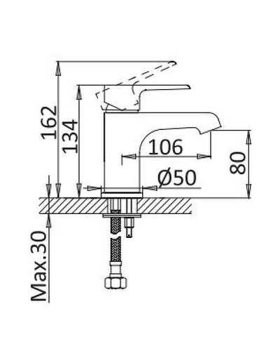 Смеситель для раковины Cezares Nautic NAUTIC-LS1-BIO Белый матовый