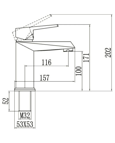 Смеситель для раковины Savol 55H S-005511H
