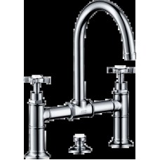 Смеситель для раковины с двумя рукоятками и сливным гарнитуром Axor Montreux 16510000