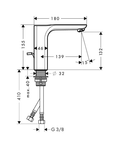 Смеситель для раковины с донным клапаном Axor Urquiola 11020000
