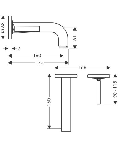 Смеситель для раковины с выпуском Axor Citterio 39113000