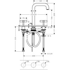 Смеситель для раковины с донным клапаном Axor Citterio 39134000
