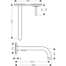 Смеситель для раковины с выпуском Axor Uno² 38115000