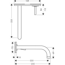 Смеситель для раковины с выпуском Axor Uno² 38115000