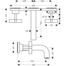 Смеситель для раковины с выпуском Axor Citterio 39314000