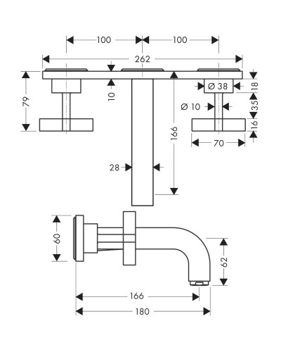 Смеситель для раковины с выпуском Axor Citterio 39314000
