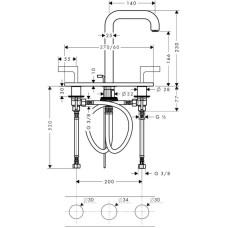 Смеситель для раковины с донным клапаном Axor Citterio 39136000