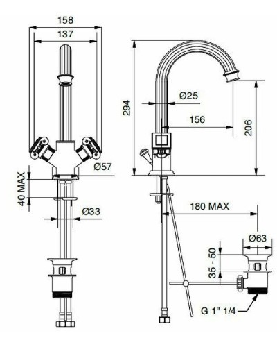 Смеситель для раковины Cezares Olimp LS2 OLIMP-LS2-02-Sw Бронза