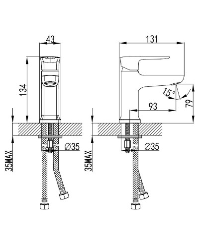 Смеситель для раковины Lemark Basis LM3606C Хром