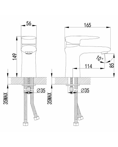 Смеситель для раковины Lemark Status LM4406C Хром