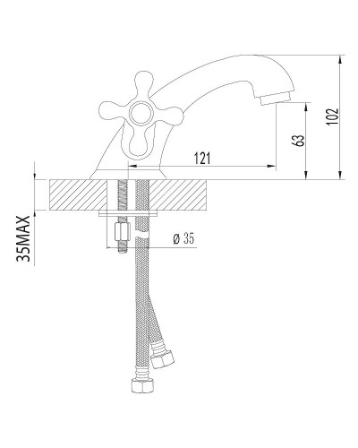 Смеситель для раковины Lemark Standard LM2106C Хром