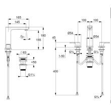 Смеситель для раковины с донным клапаном Kludi Zenta SL 483930565