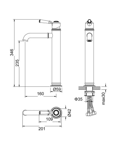Смеситель для раковины Timo Arisa 5311/03F