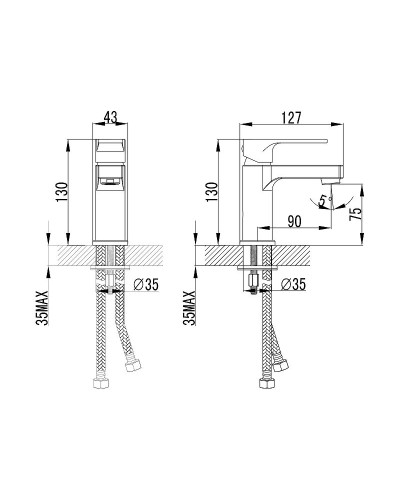 Смеситель для раковины Lemark Plus Grace LM1506C Хром