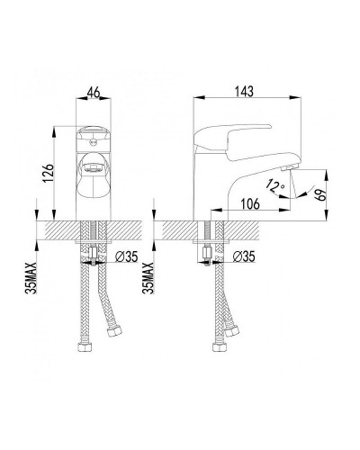 Смеситель для раковины Lemark Pramen LM3306C Хром